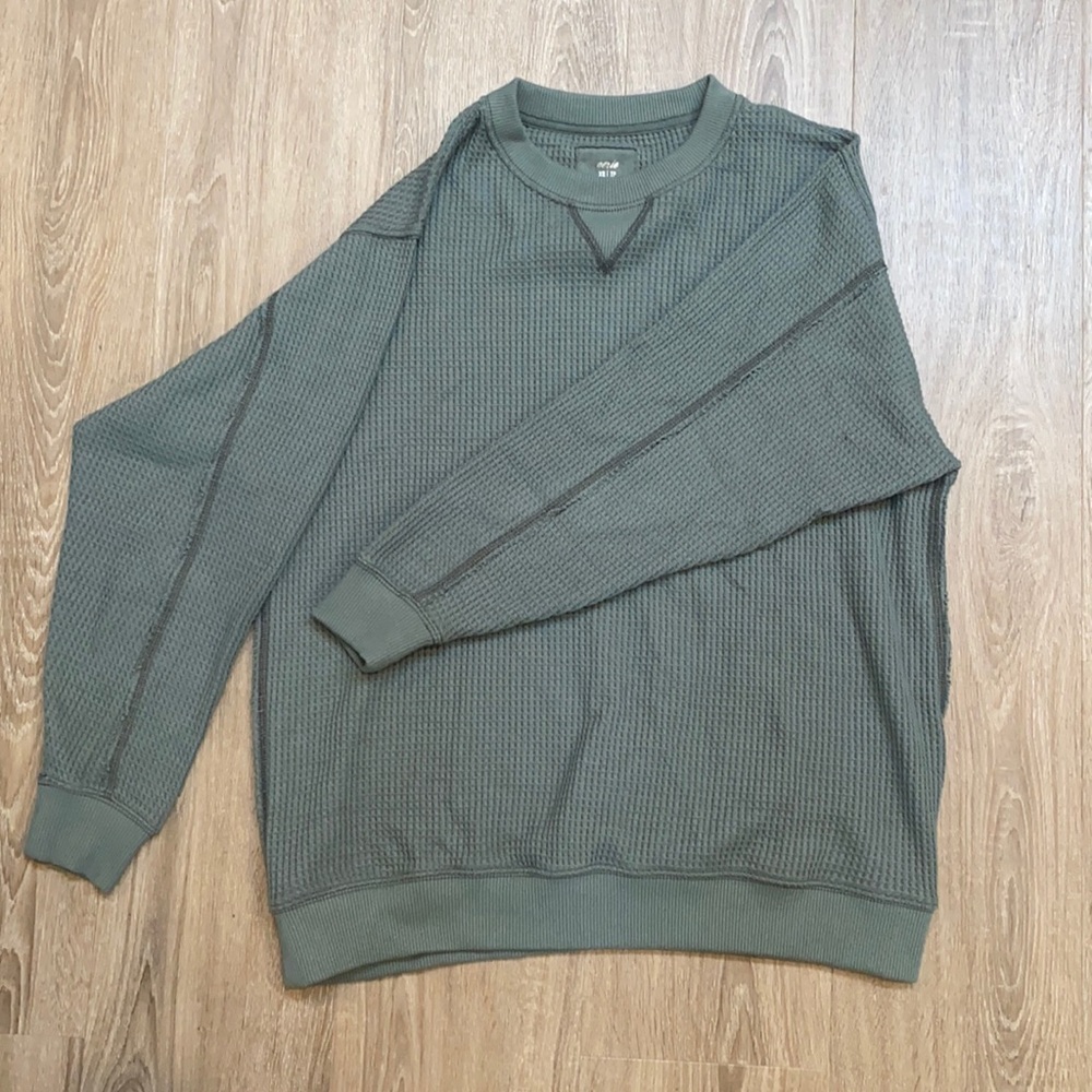 Aerie Oversized Waffle Knit Sweater - XS